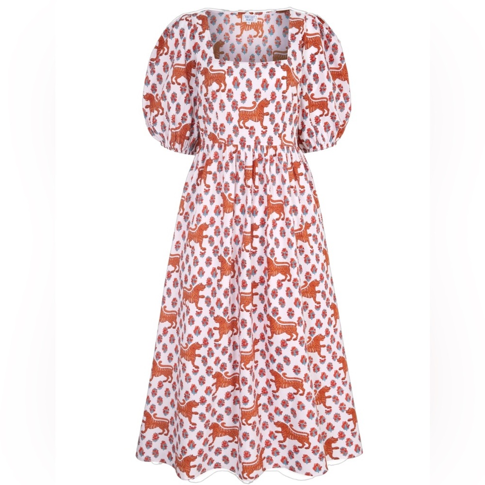 PINK CITY PRINTS Polly Dress Mocha Tiger